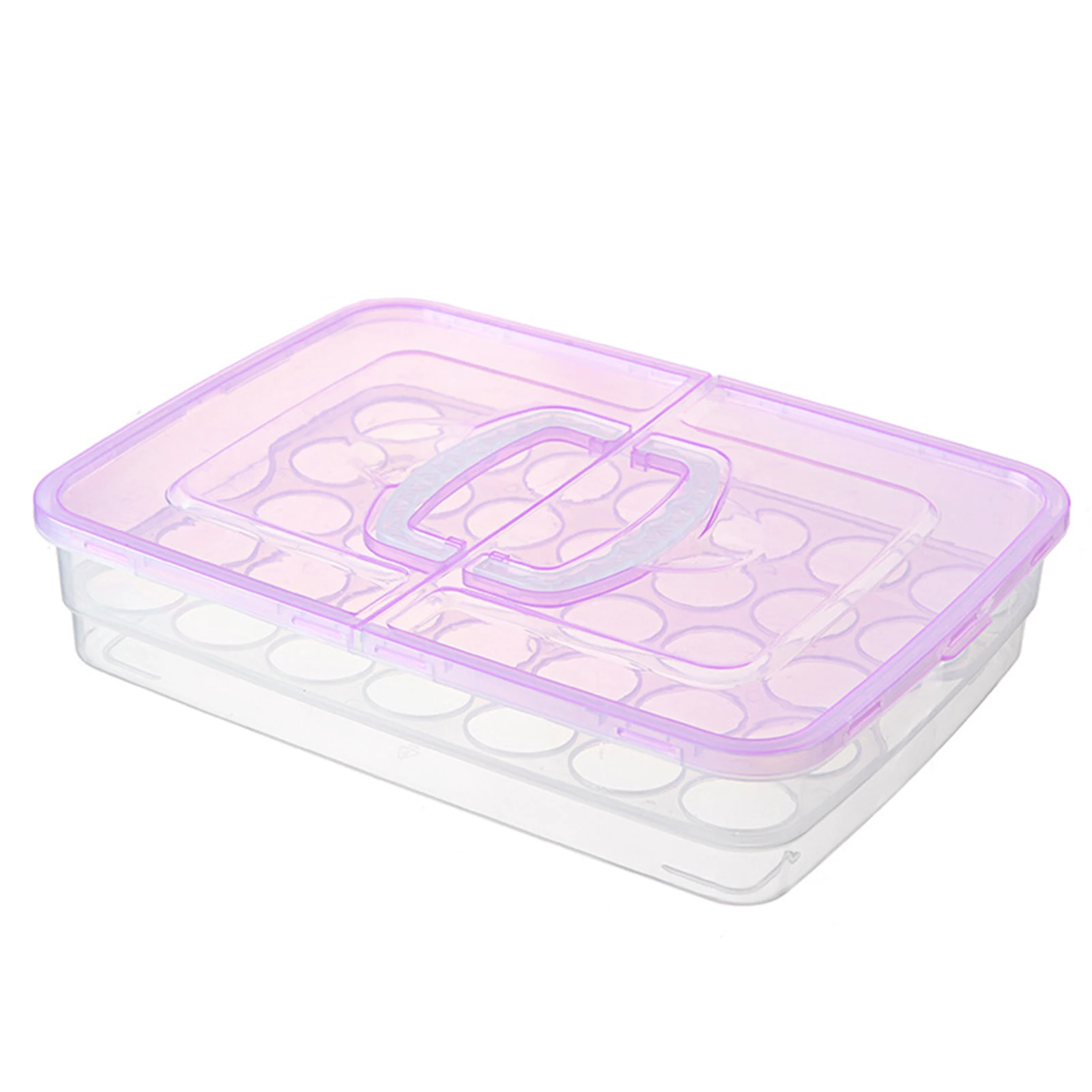 

34 Grids Portable Eggs Box Double Cover Kitchen Refrigerator Egg Dust-proof Fresh Box High Capacity Thickened Material Egg Tray