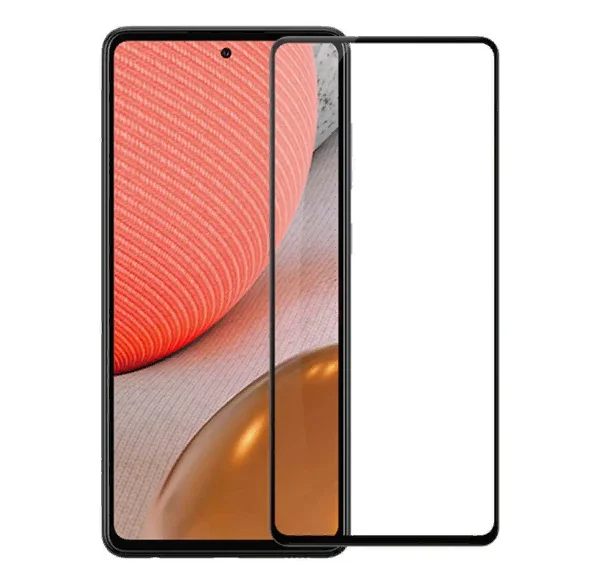 Выгодный комплект 2 в 1 для samsung galaxy A72 силиконовый чехол черный + полноэкранное