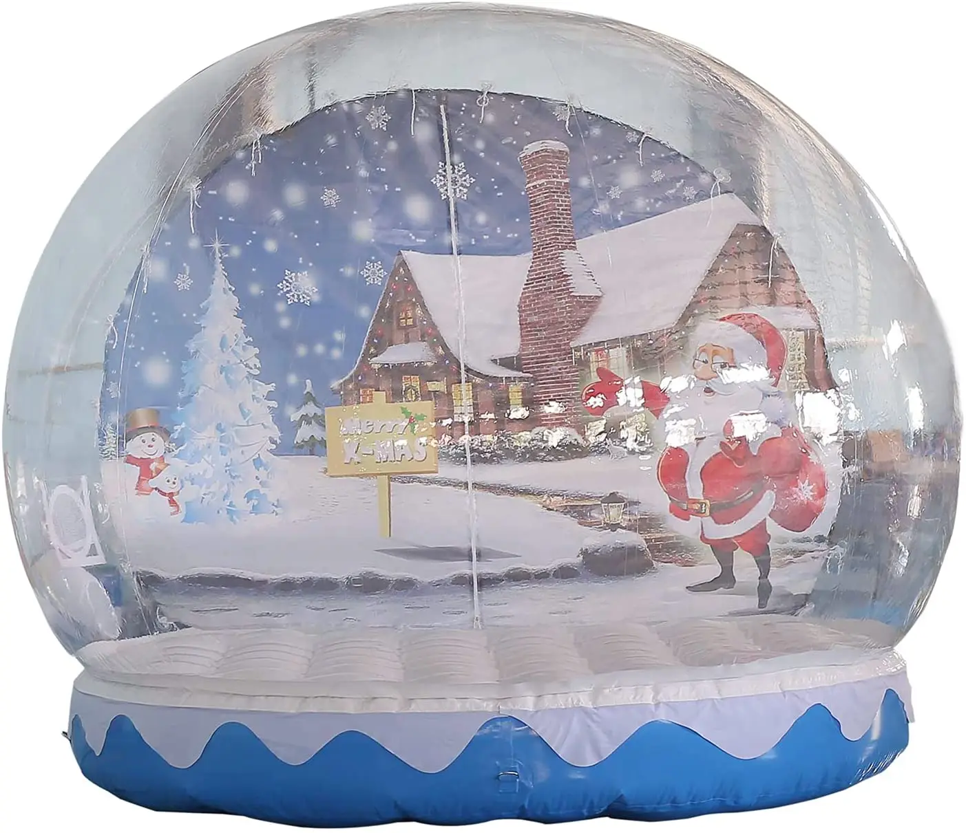 

PVC Giant 3m Inflatable Snow Globe with Background Printing Christmas Snow Globe Inflatable for Sale