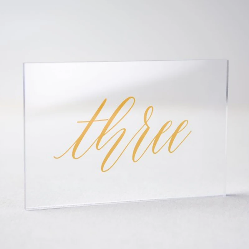 Персонализированные каллиграфические Акриловые Настольные номера свадебных