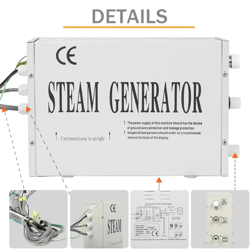 Парогенератор для душевой кабины 220 В 3 кВт. Генератор пара домашнего душа спа