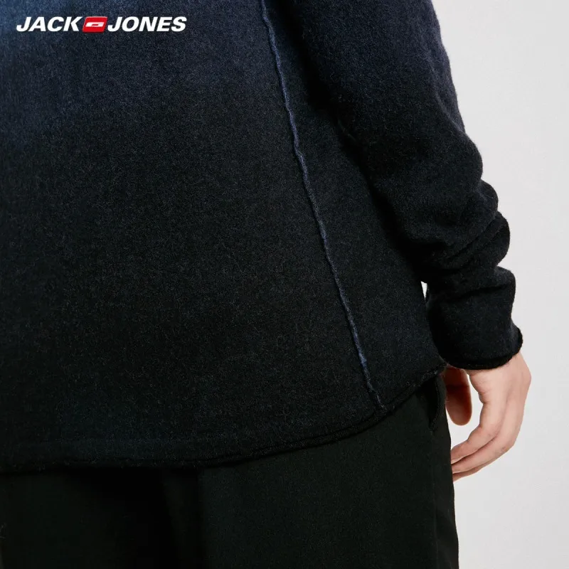JackJones мужской зимний тренд из чистой шерсти контрастный Повседневный свитер