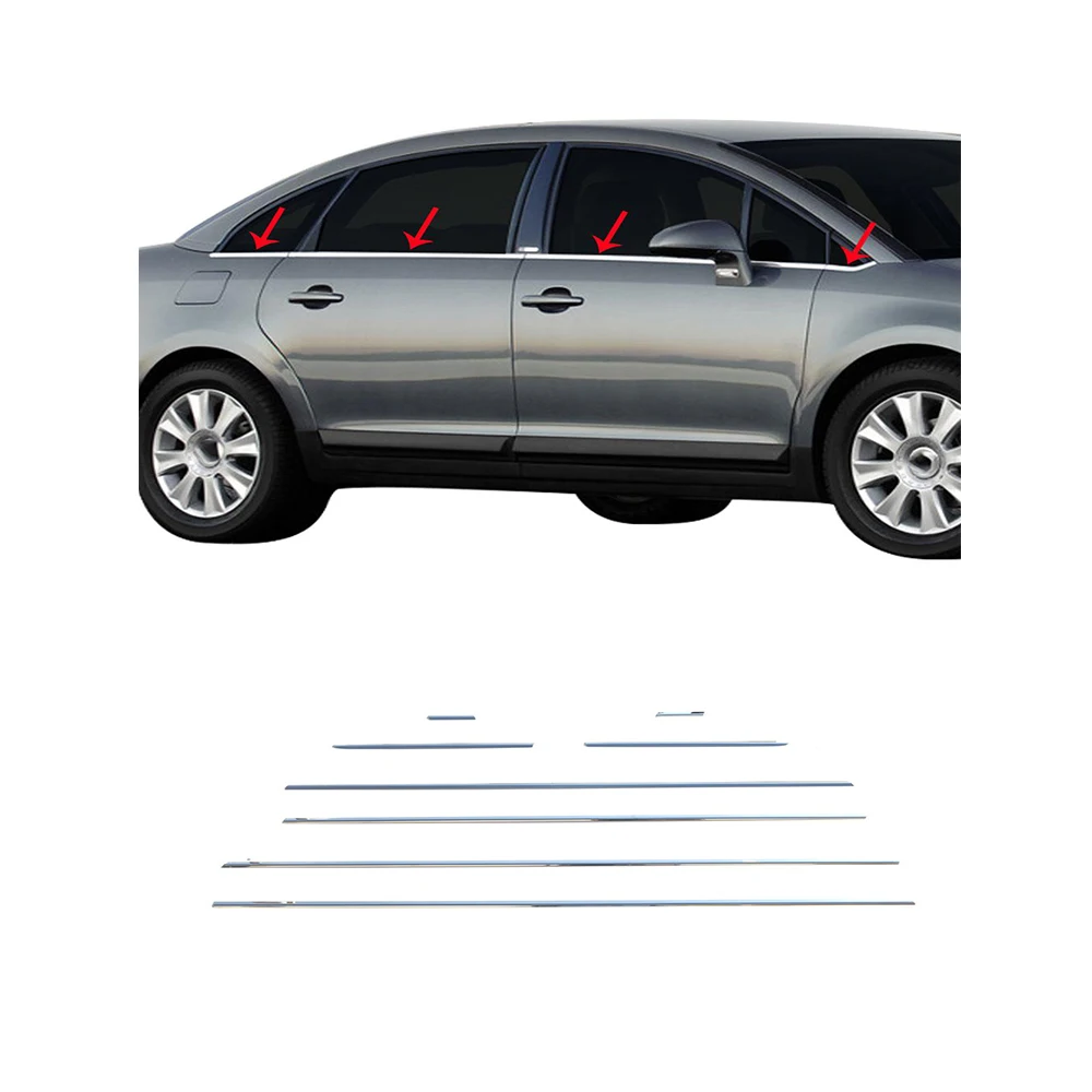 

Citroen C4 хромированная оконная рама отделка 8 шт. седан из нержавеющей стали (2007-2010)