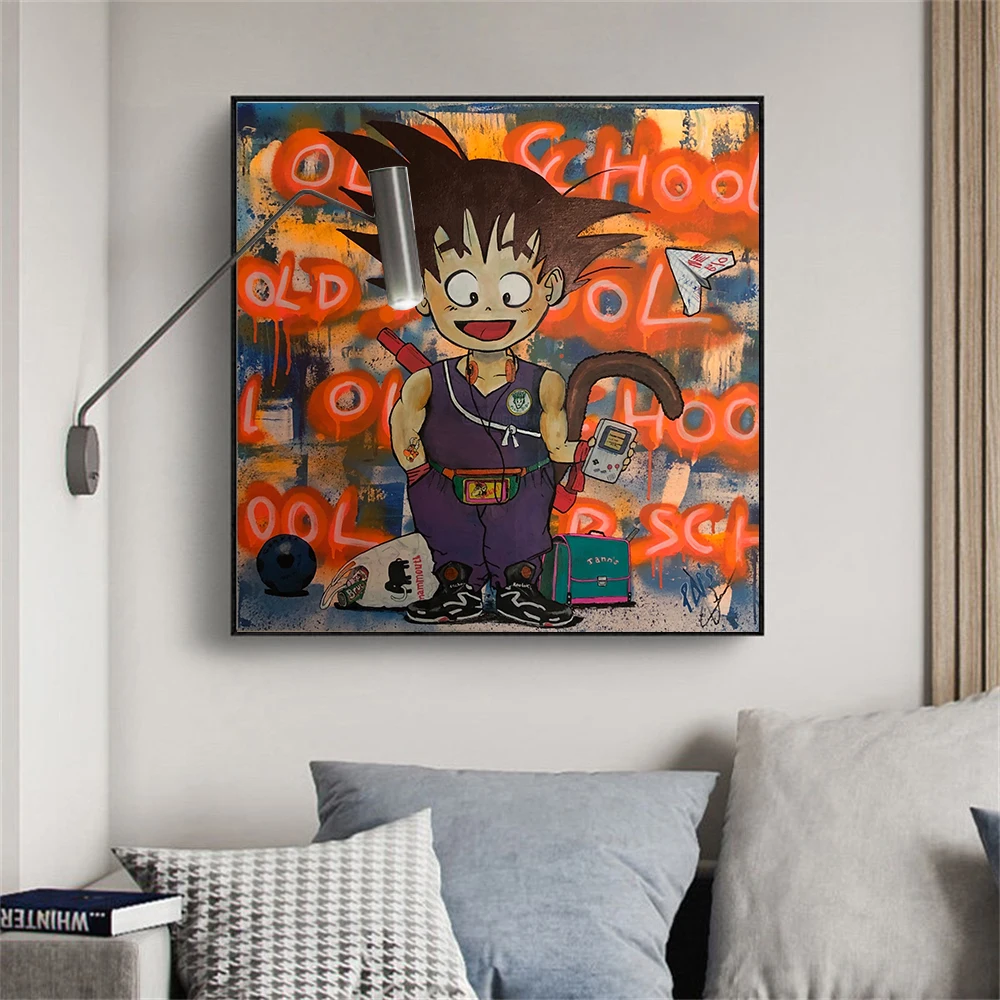 

Dragon Ball Goku Graffiti Wall Art Print Poster Anime Canvas Painting Picture For Modern Living Room Mural Bedroom Decoration