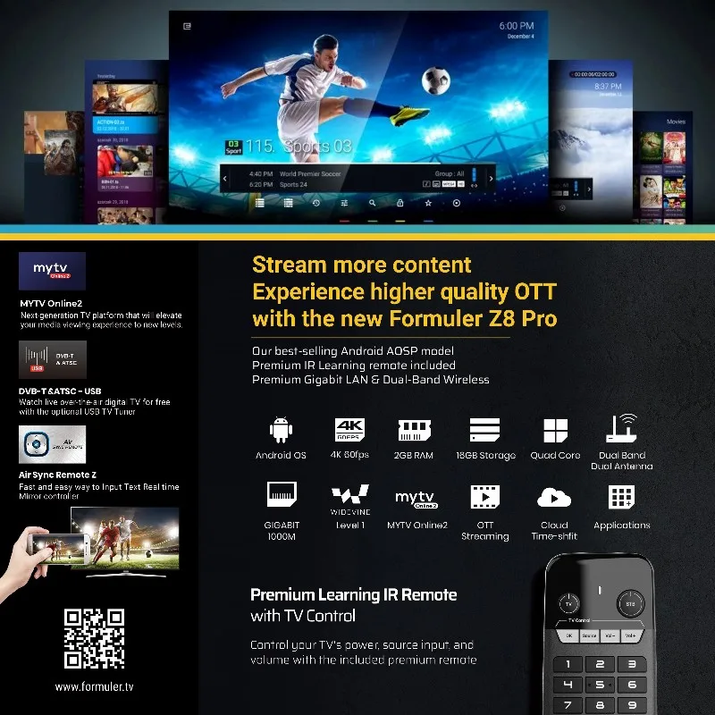 Разработка Z8 Pro OTT в формате 4K UHD компьютерной приставки к телевизору Android 7