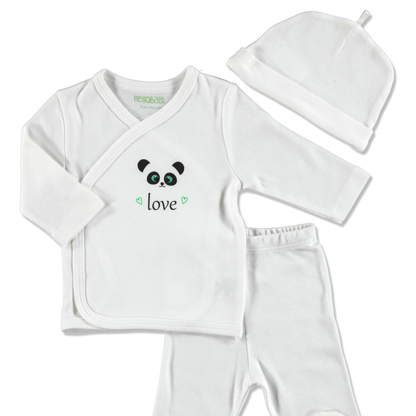 Ebebek HelloBaby Bambu органический комплект из 3 предметов |
