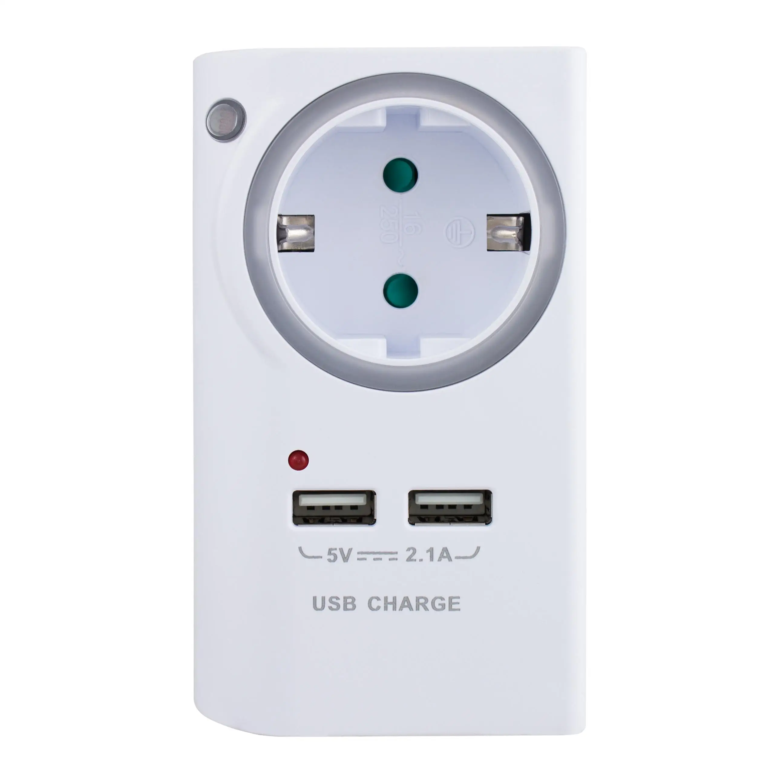 Cетевой переходник СТАРТ С/А SА 1ZD 2USB L c двумя USB-портами и заземлением (S 1-ZD-2USB-L) |