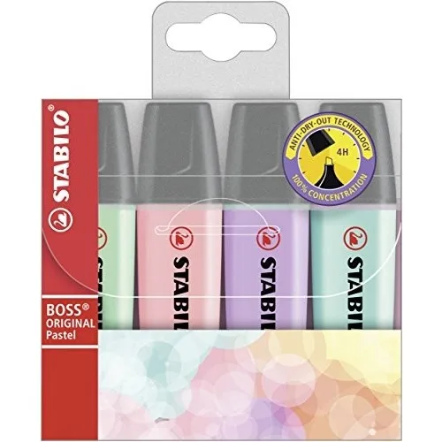 Stabilo Boss оригинальные пастельные цвета 4 различных рисования офиса школы детского