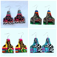leopard serape cactus boots earrings sublimation country cow tag stud earrings die cutt western cowboy sunflower