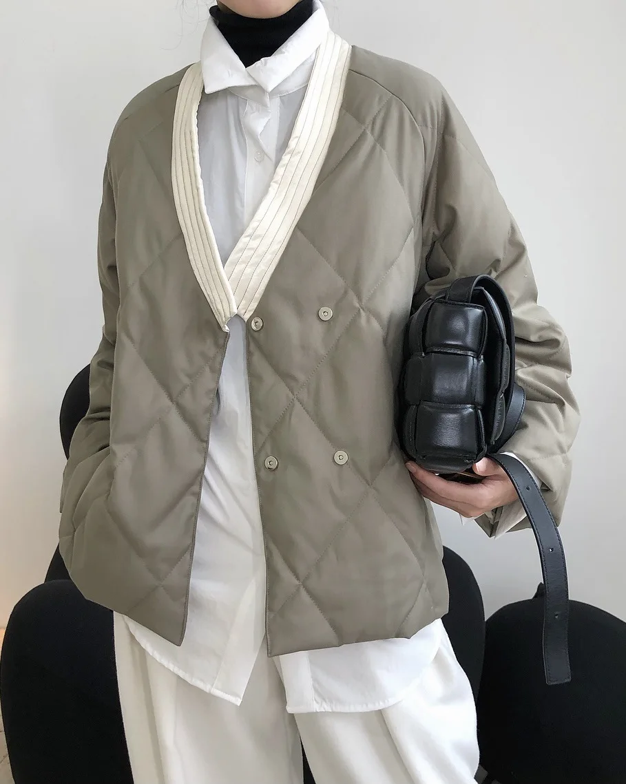

woman fashion warm winter coat japanese style