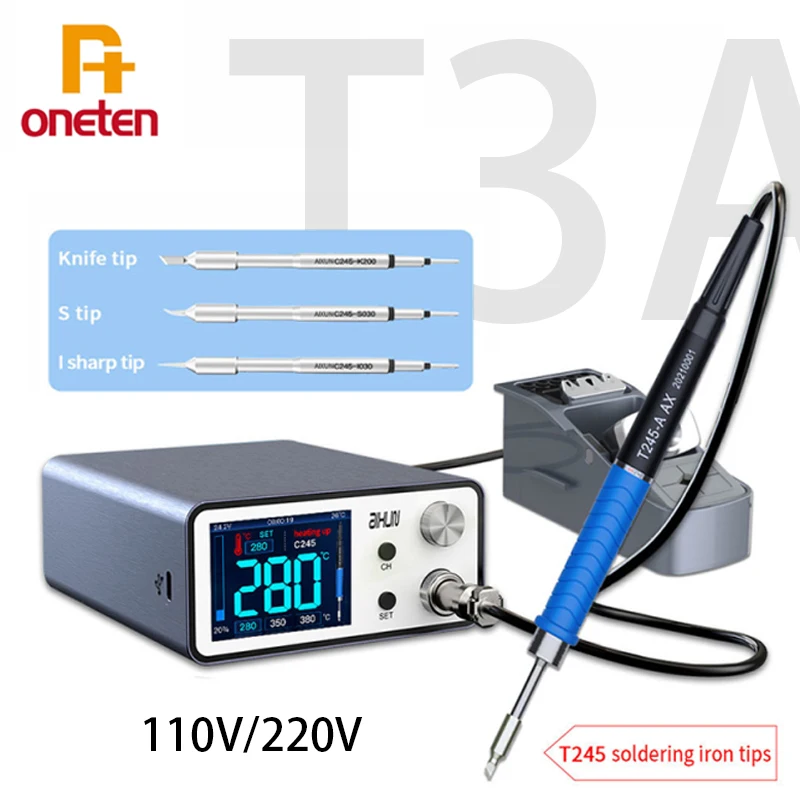 

AIXUN T3A T245 936 Solder Iron Pen Holder for Intelligent Soldering Station T245 Handle Soldering Iron Tips Welding Iron Station