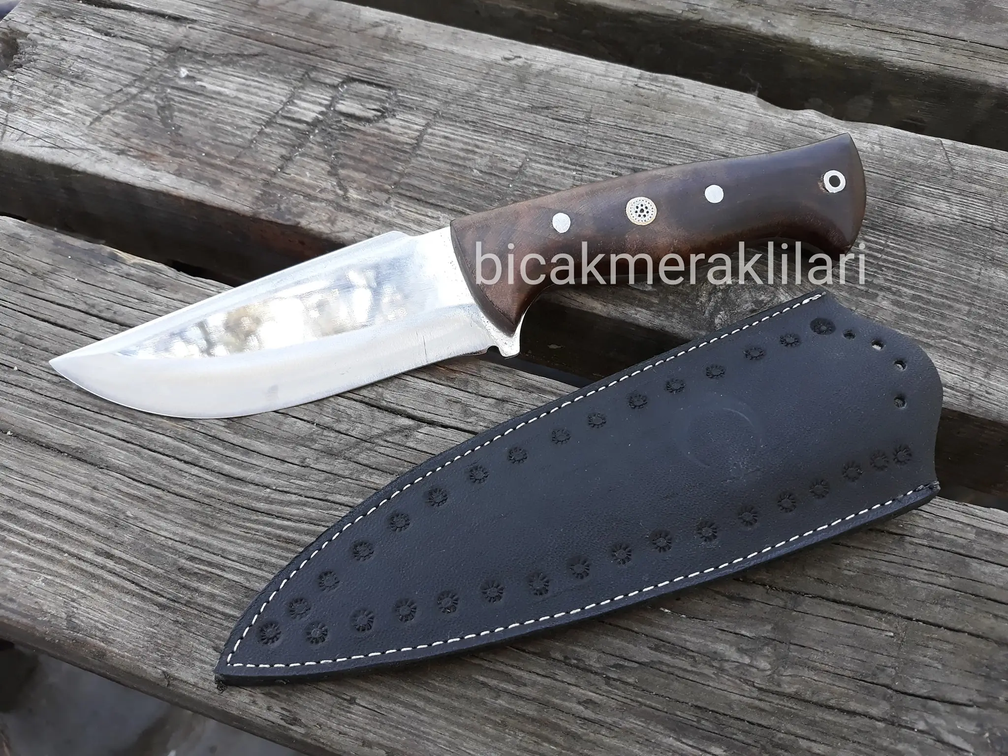 

Handcrafted Hunting Knife 23.5cm Overall Length 3.5mm 4116 Steel Wood Handle