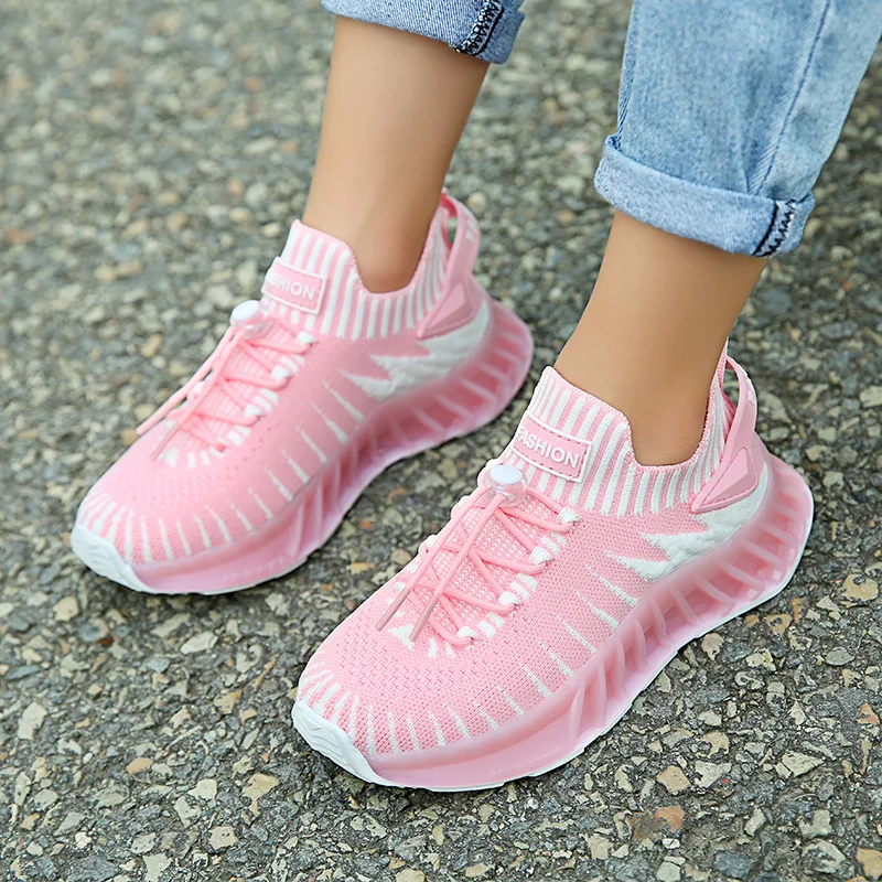 Легкие дышащие кроссовки для мальчиков, размер 28-39, Детские теннисные кроссовки из сетчатого материала, модная удобная спортивная обувь для...