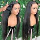 Парик плотности 250, парик из натуральных бразильских прямых человеческих волос 13x4 HD на сетке спереди, 30 дюймов