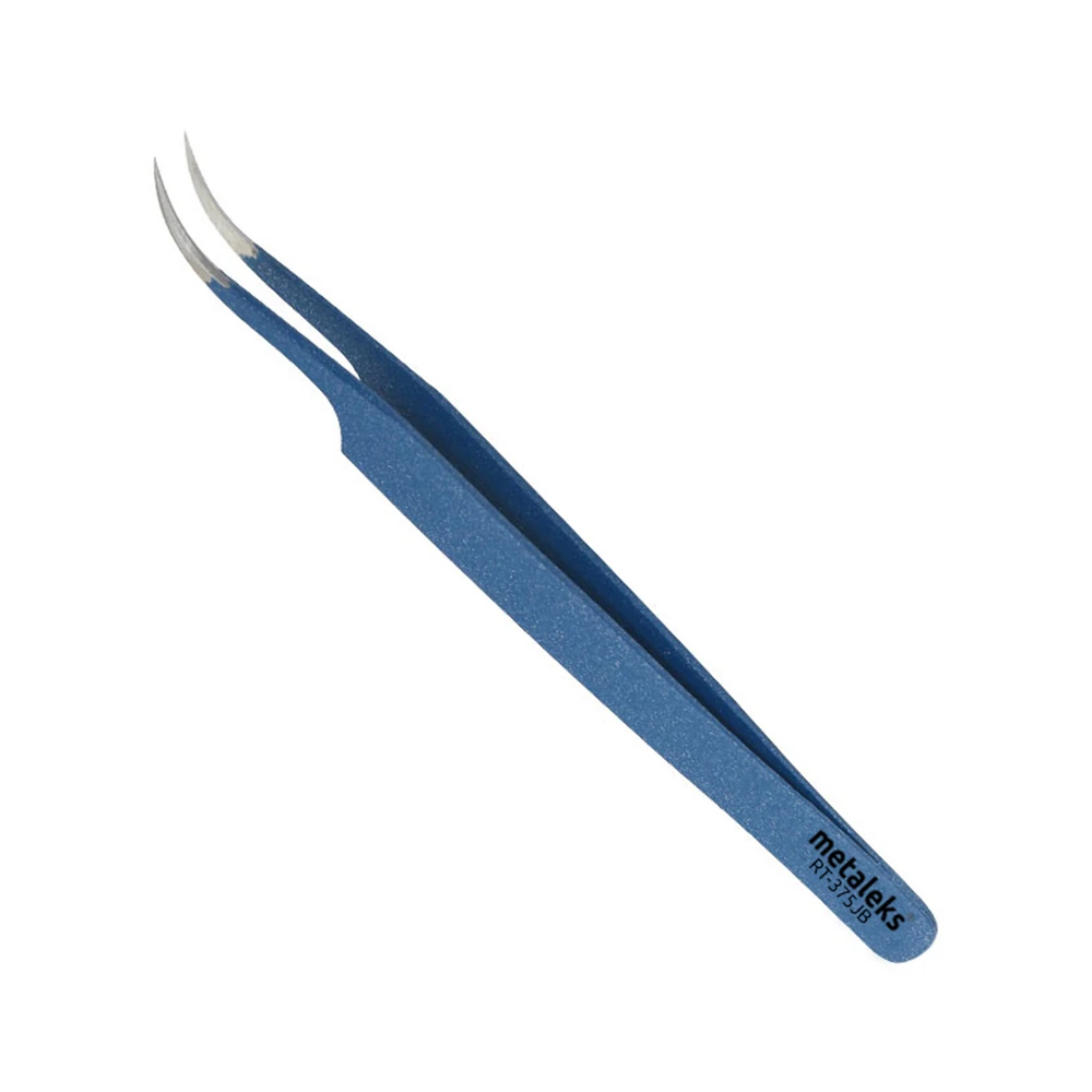 3 Pcs Kit of Eyelash Extension Tweezers In Blue Magnetic - Made Surgical Stainless Steel |
