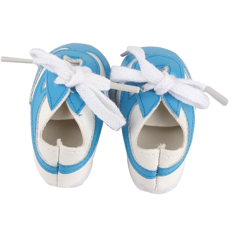 7cm Leather Doll Shoes For 18 Inch American Doll Boots Accessories Lacing Sneakers For 43cm Baby New Born& OG,Russia Girl Dolls
