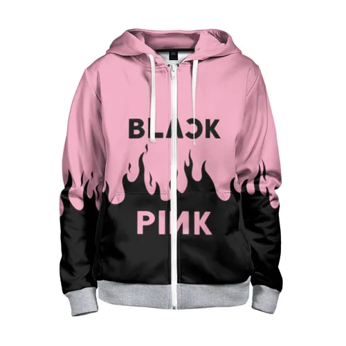 Детская толстовка 3D на молнии BLACKPINK