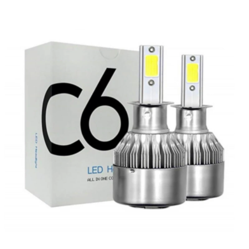 H3 LED bulbs C6 36 W with fan 12-24 volt kit |