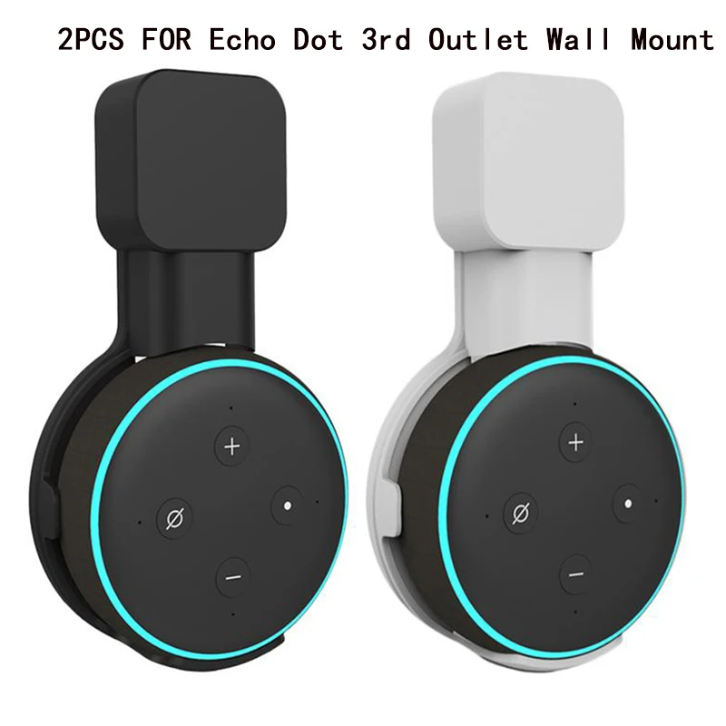 Mixed 1/2 шт розетка настенное крепление Стенд Hange для Echo Dot 3-го поколения держатель Чехол штекер, вставной крепежный стенд работа с Amazon Echo Dot - Цвет: Mixed