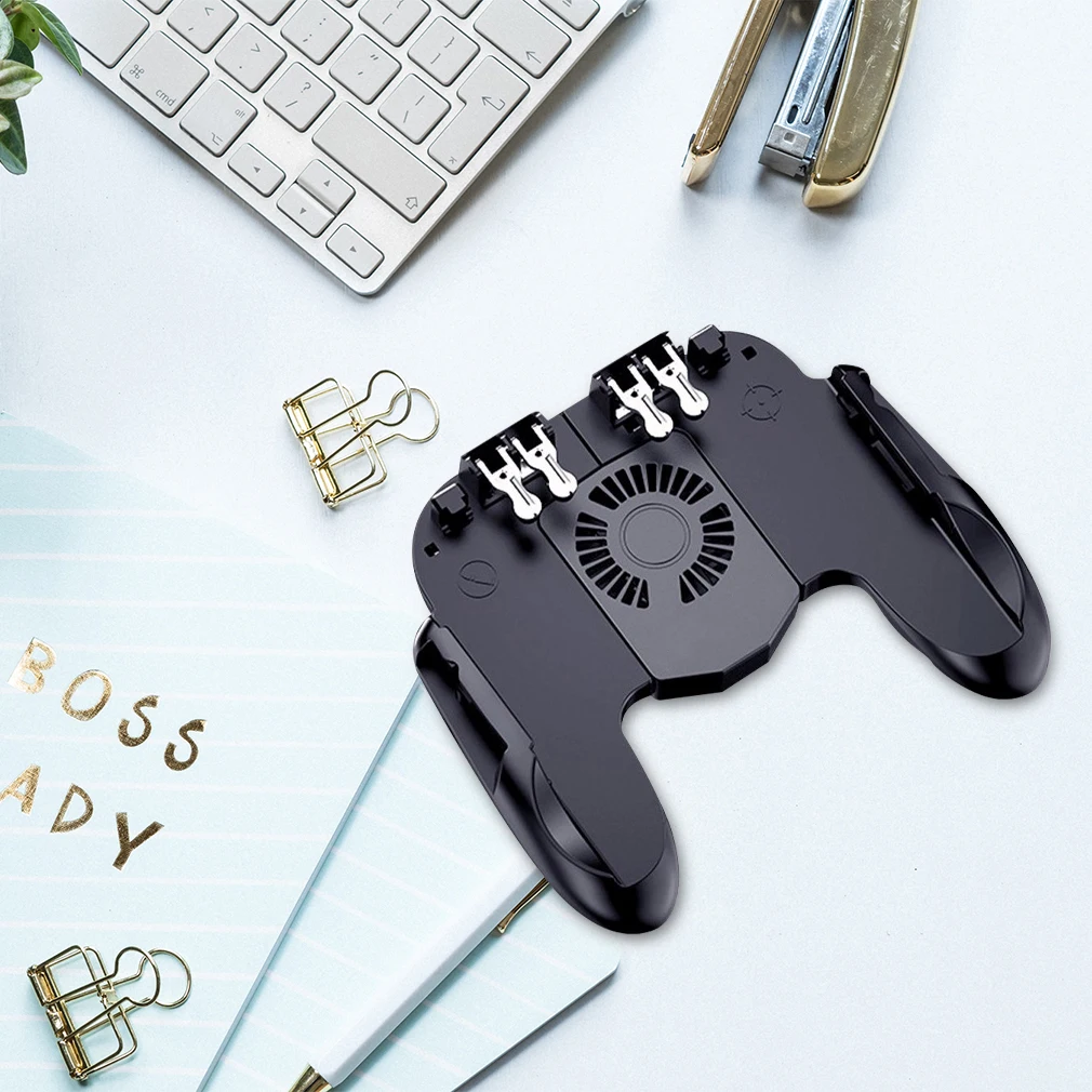 

For Good Game Controller Gamepad Trigger Shooting Free Fire Cooling Fans Gamepad Joystick For IOS For For Phone