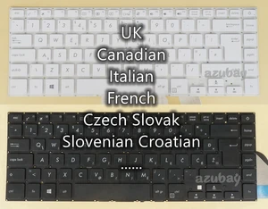 UK Canadian Italian French Czech Slovak Slovenian Croatian WB HR Keyboard For ASUS VivoBook 15 X505 X505BA X505BP X505ZA F505ZA