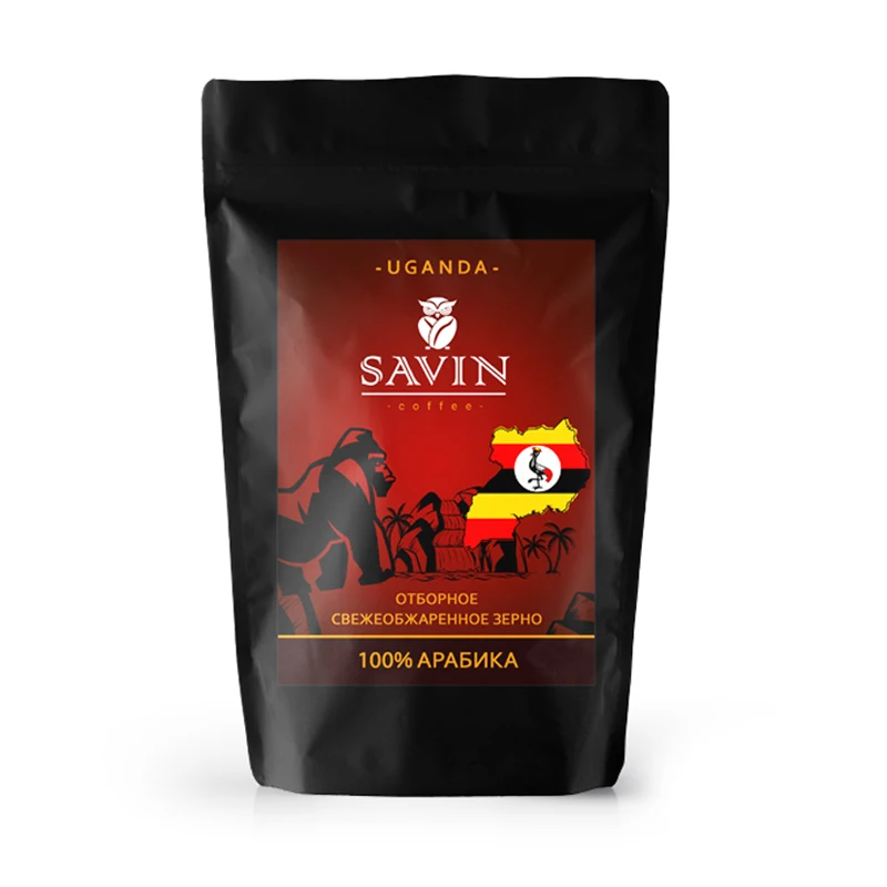 Кофе в зернах 1 кг SAVIN. 100% арабика. Уганда DRUGAR. | Продукты