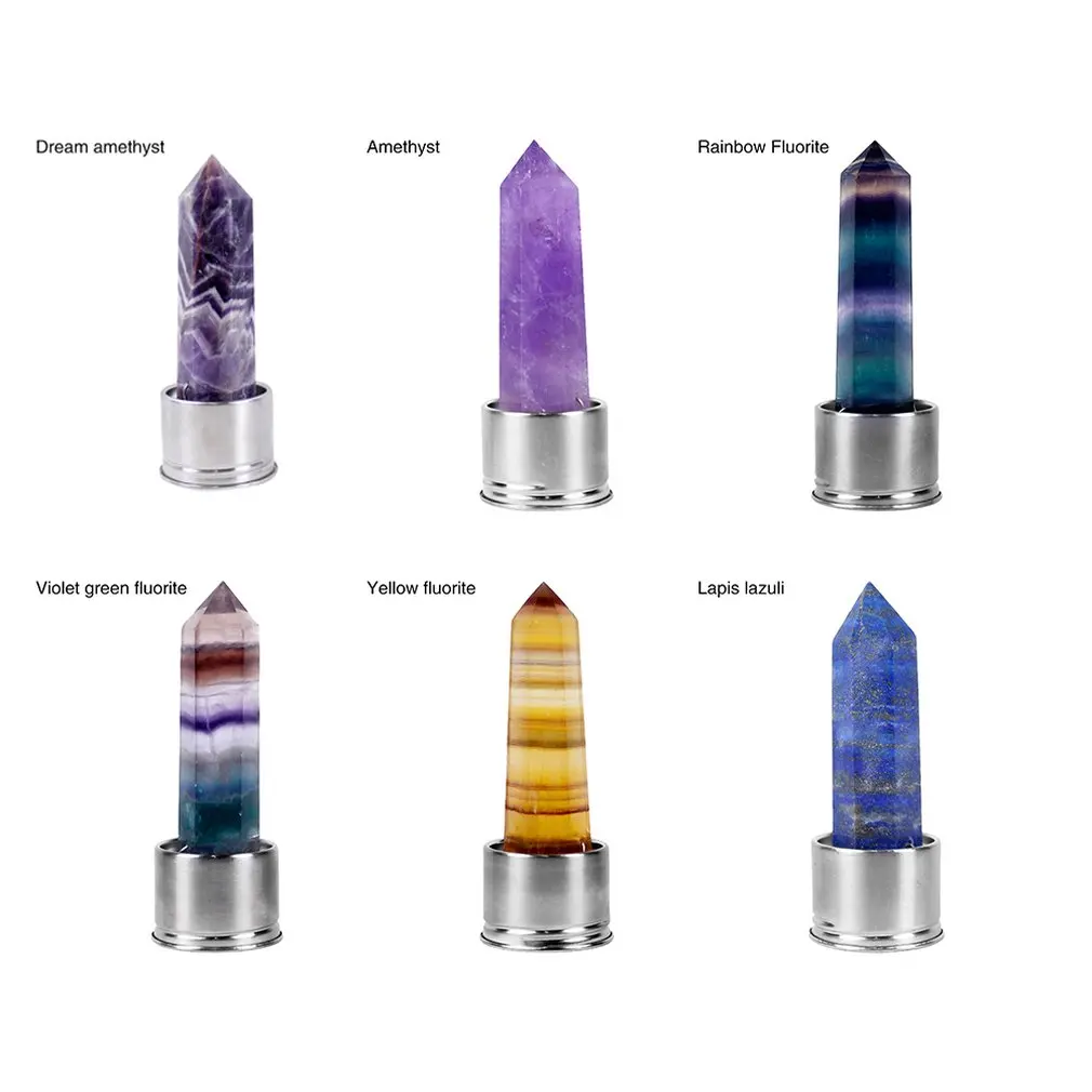 

Natural Quartz Gemstone Glass Water Bottle Direct Drinking Cup Glass Crystal Obelisk Wand Healing Wand Bottle with Rope 2021New