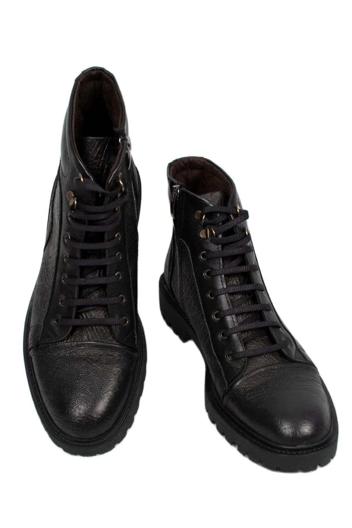 

DeepSEA Male Genuine Leather Male Boots Zipper Embossed High Quality Casual Winter 2001053