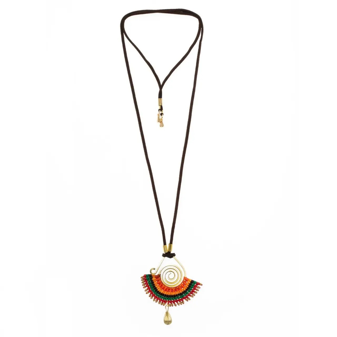 

Этнический стиль, всесезонный, ручная работа, родной ожерельлье в стиле «макраме» народные украшения-K177