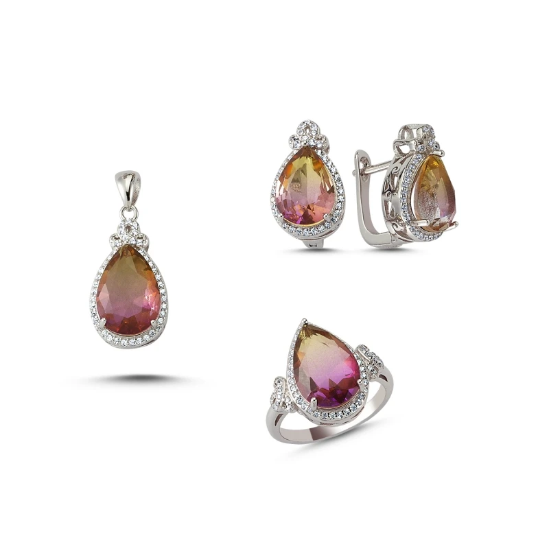 

Silver 925 Sterling Zircon Cubic Zirconia Set