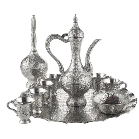 Элегантная презентация для шести человек в турецком серебряном узоре