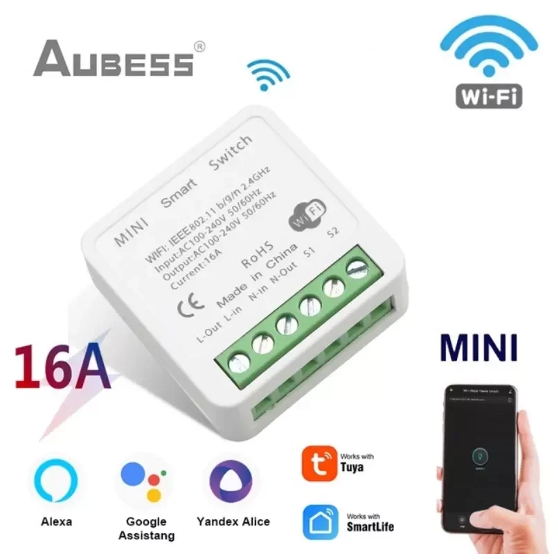 Умный Wi-Fi переключатель 16 А двухстороннее управление сделай сам дистанционное