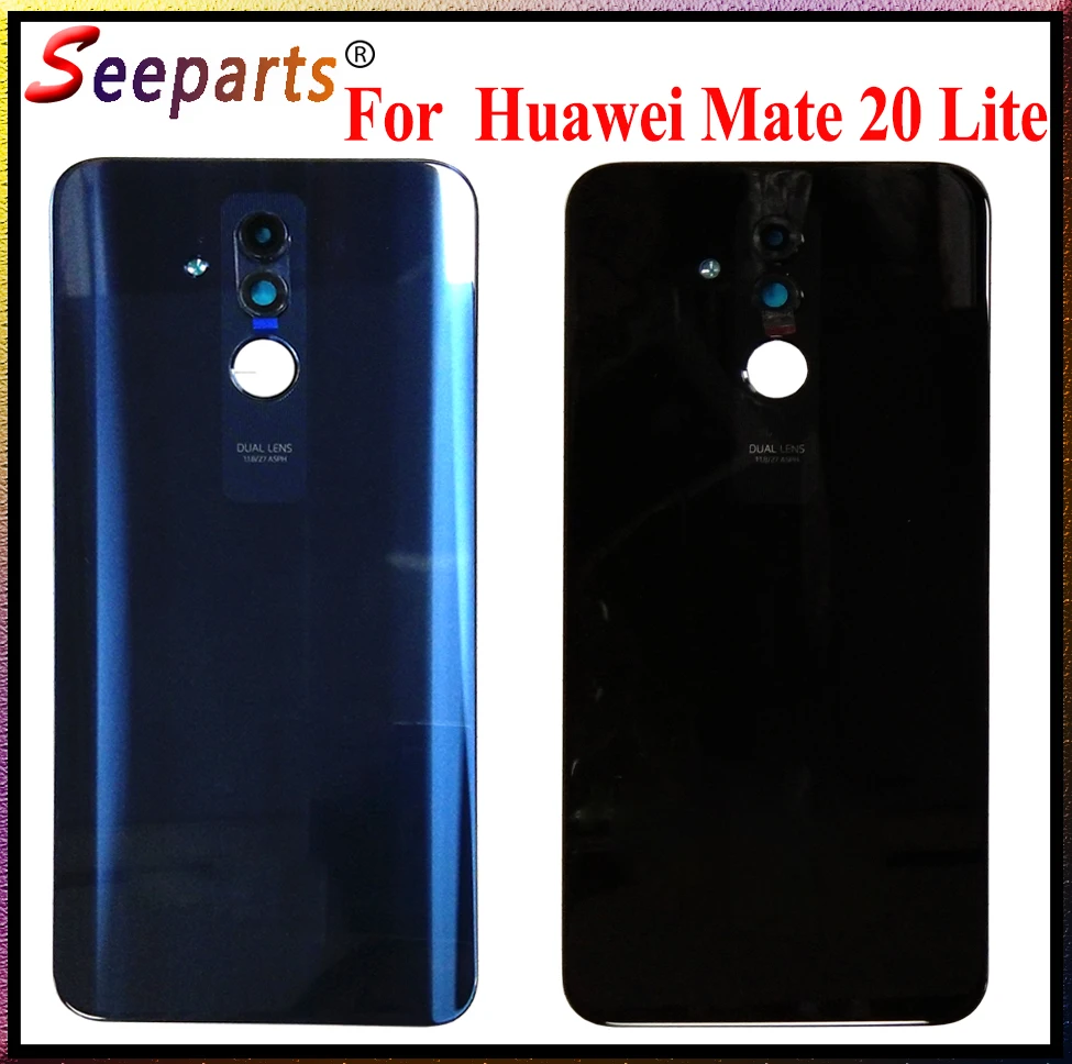 

6,3 дюйма для Huawei Mate 20 Lite задняя крышка батарейного отсека стеклянный корпус дверной чехол с объективом камеры Huawei Mate 20 Lite заднее защитное сте...