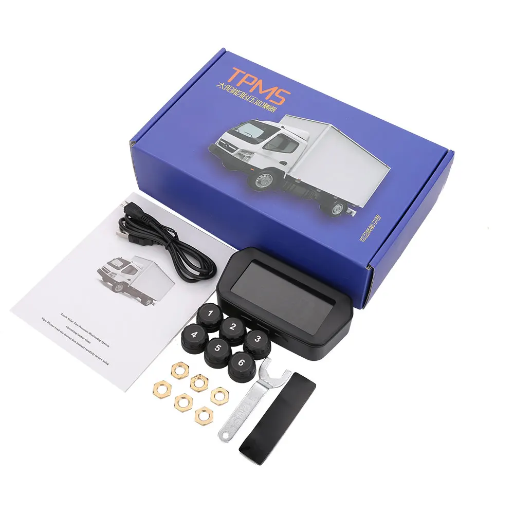

New Tire Pressure Alarm Truck 12.0bar TPMS 6PCS Sensor 2020 Explosion Proof Tire Pressure Monitoring