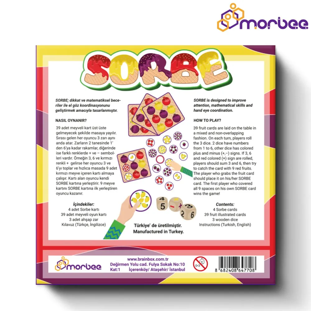 Morbee Sorbe математическая карточная игра для детей возрастом 5 6 7 8 9 10 | Игрушки и