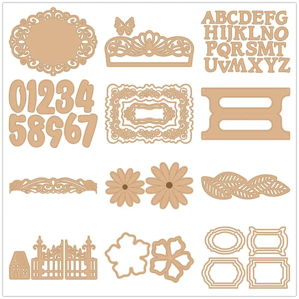 

Oval Square Frame flowers Metal Cutting Dies for Card Making DIY Scrapbooking Photo Album Embossing Wedding Christmas Dies