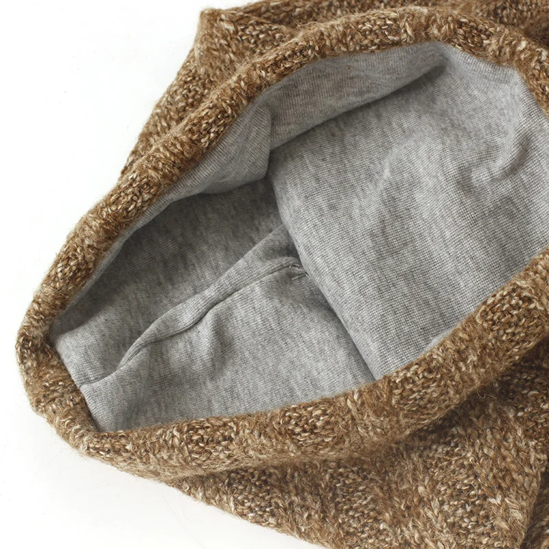 Однотонная Вязаная Шапка-бини в полоску для женщин и мужчин осенне-зимняя новая