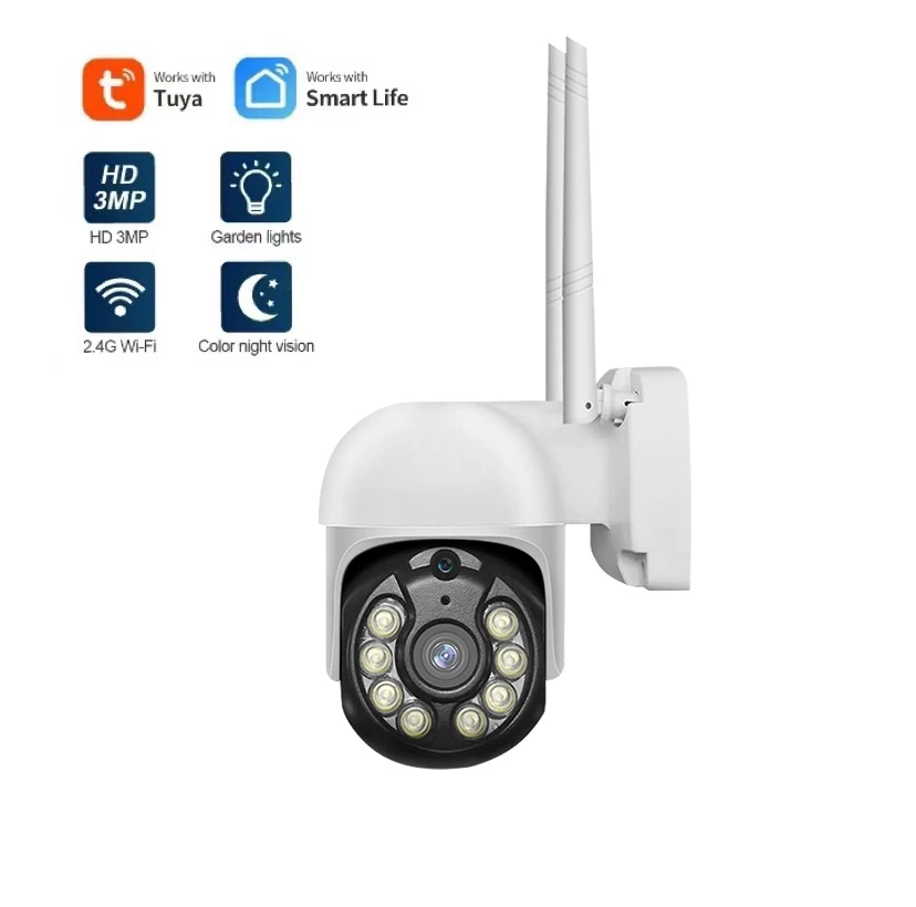 Водонепроницаемая IP Беспроводная 3-мегапиксельная цветная камера ночного