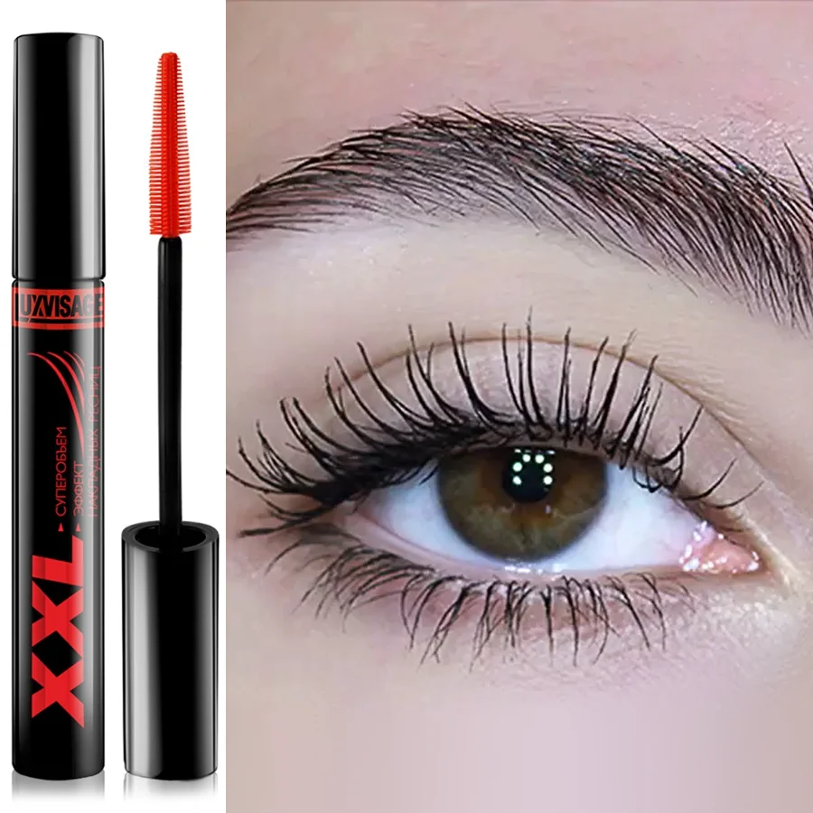 Тушь для ресниц XXL Суперобъем Эффект накладных Luxvisage силиконовая щеточка эффект