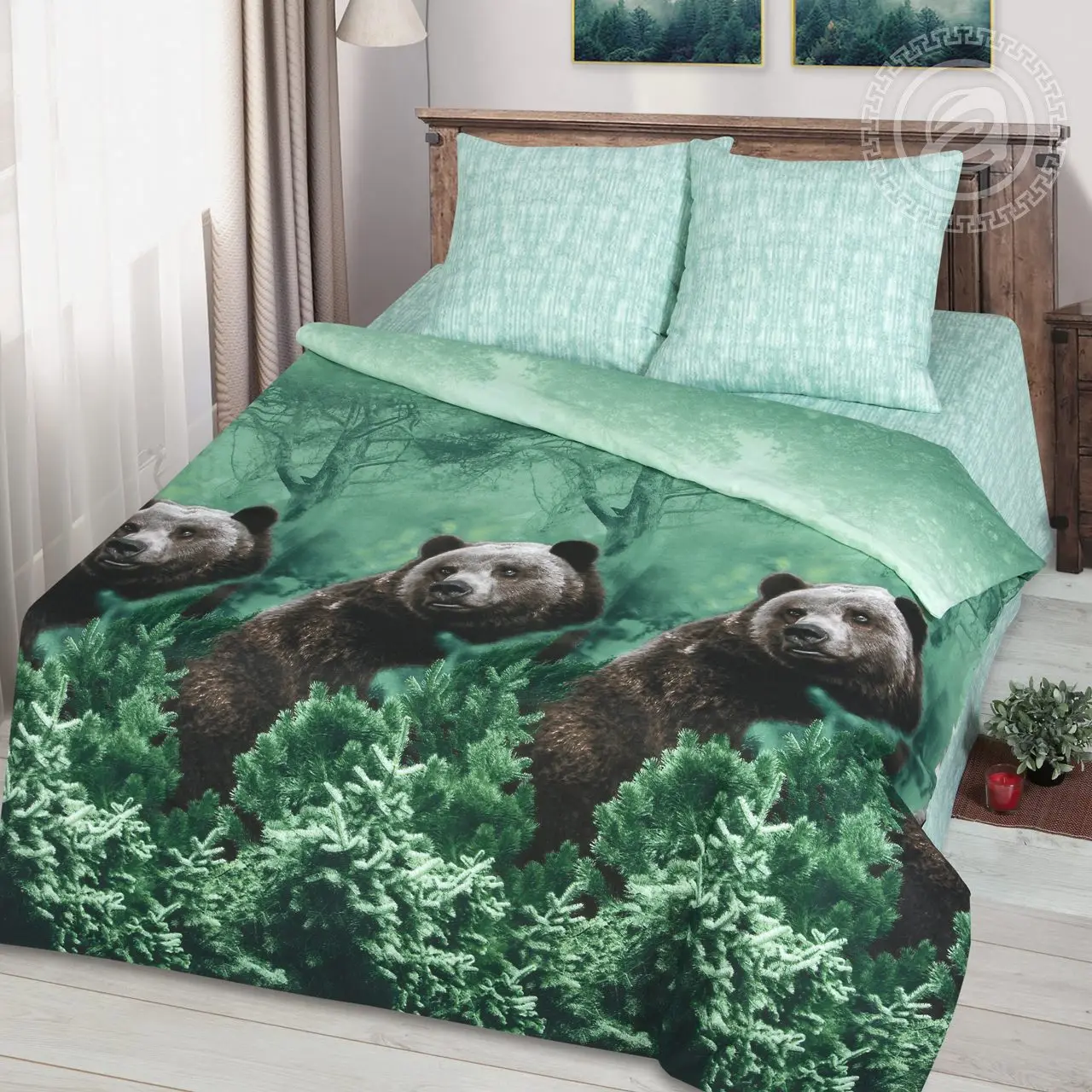 Постельное белье АртПостель Бязь Премиум 100% хлопок Сила Сибири 1 5 спальный 2-х