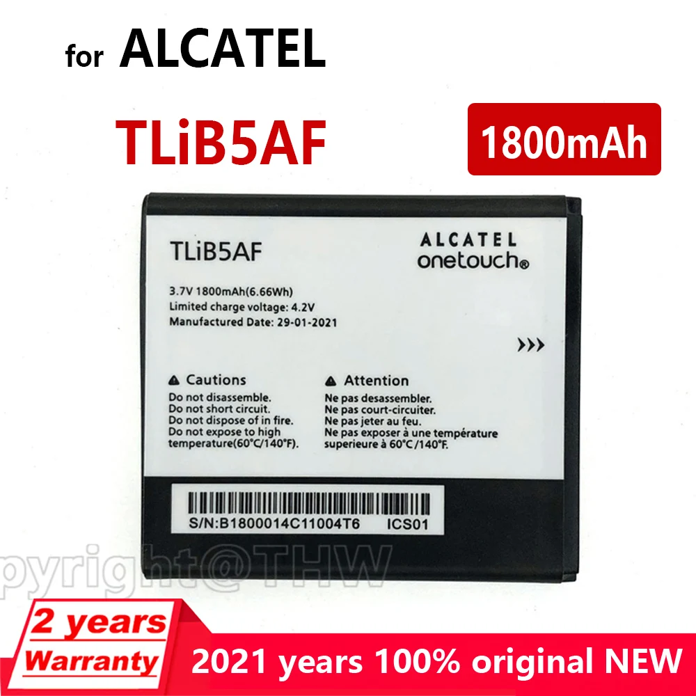 Оригинальный новый аккумулятор 1800 мАч TLiB5AF для Alcatel One Touch Pop C5 OT 5036 5036D 5037 5037D 5037A 5037X