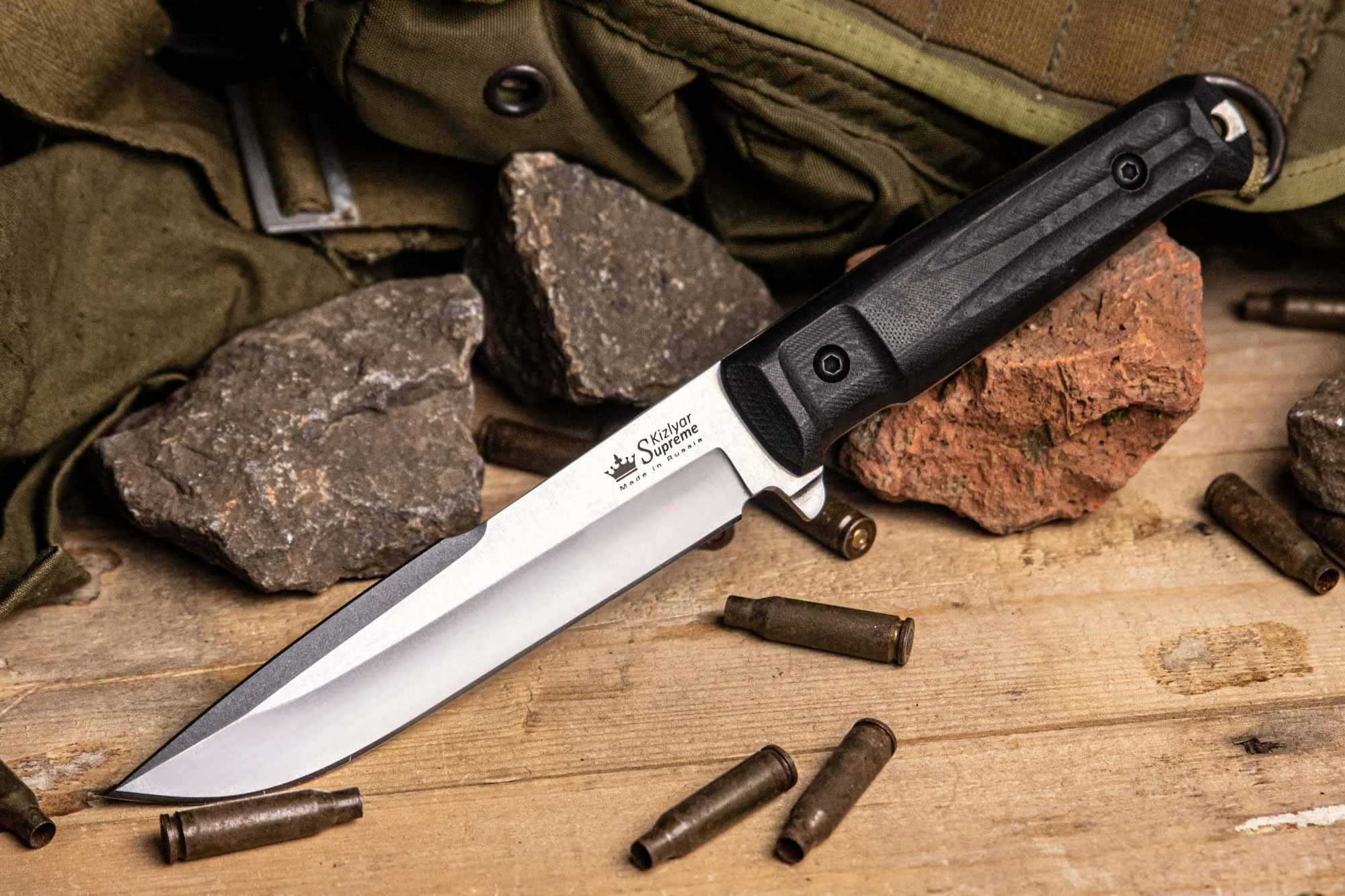 Нож тактический Delta AUS-8 StoneWash G10 MOLLE Kizlyar Supreme Кизляр Суприм |