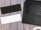 Круглые наклейки на клавиатуру русские буквы для ноутбука, настольного компьютера, клавиатуры 13x13 мм