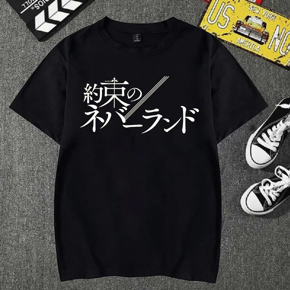 

Обещанный Neverland Harajuku футболка женская футболка 90s аниме футболка Модный Топ Т-образное