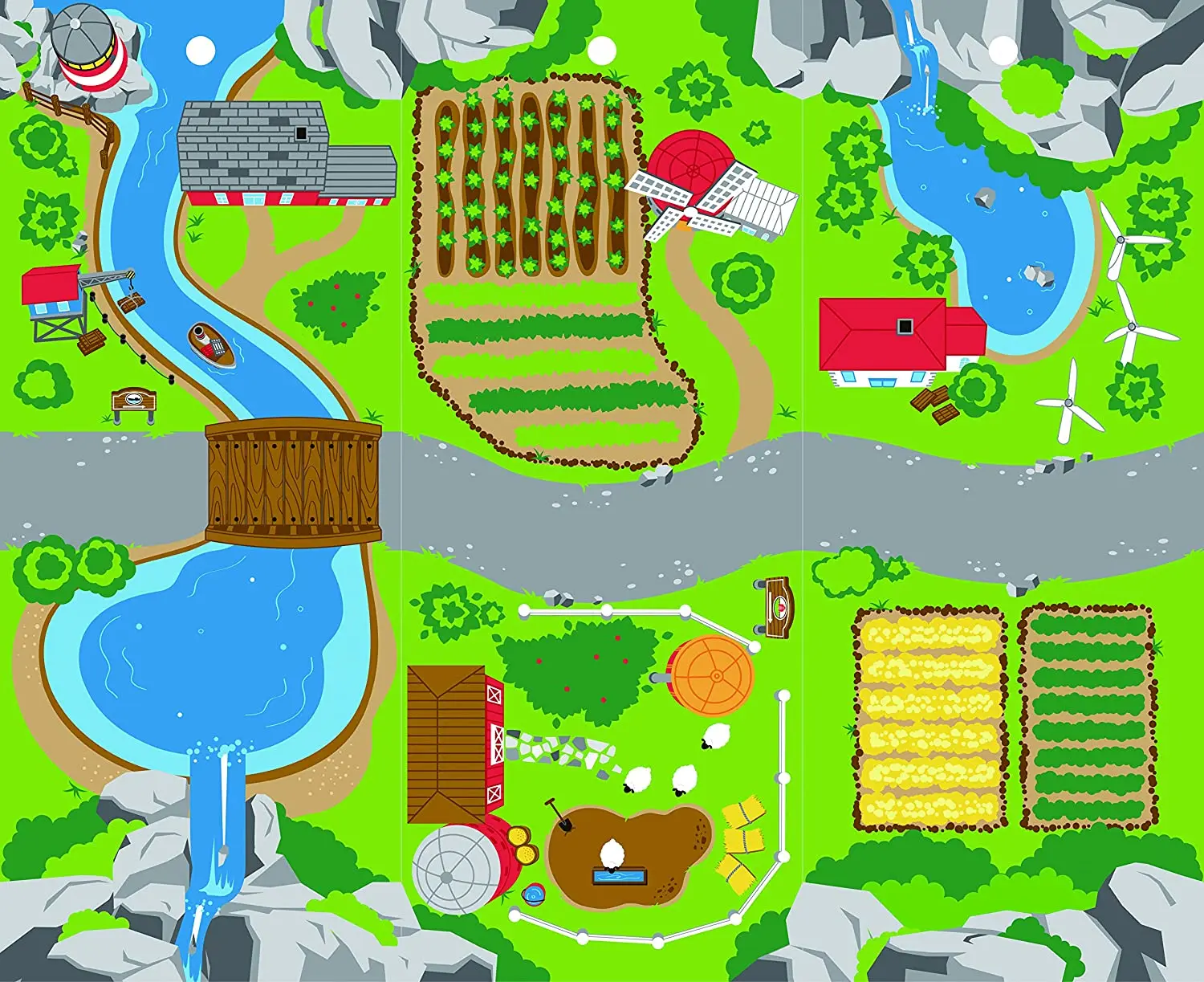 Двусторонний стол Hape с системой хранения (E3714_HP) |
