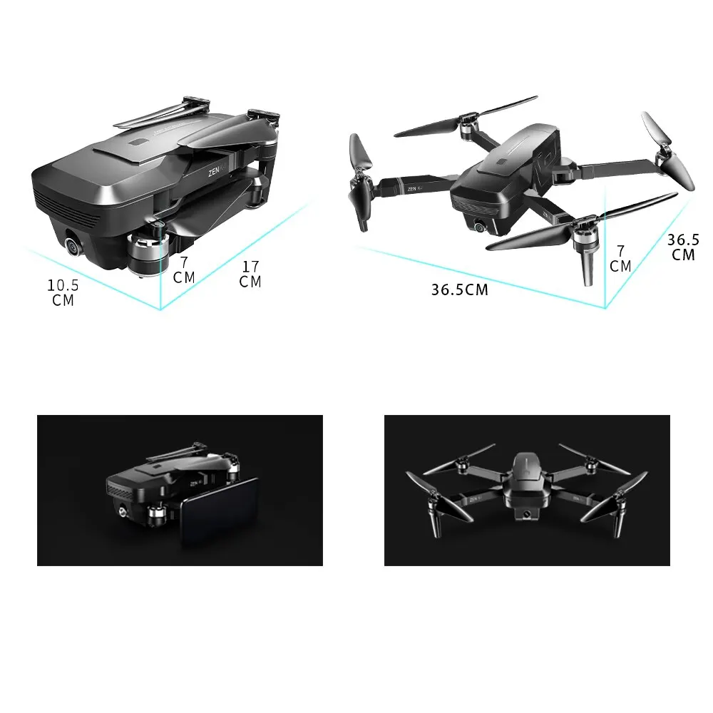 HD Камера K1 PRO дрона с дистанционным управлением GPS 4K двойной широкий оптики потока