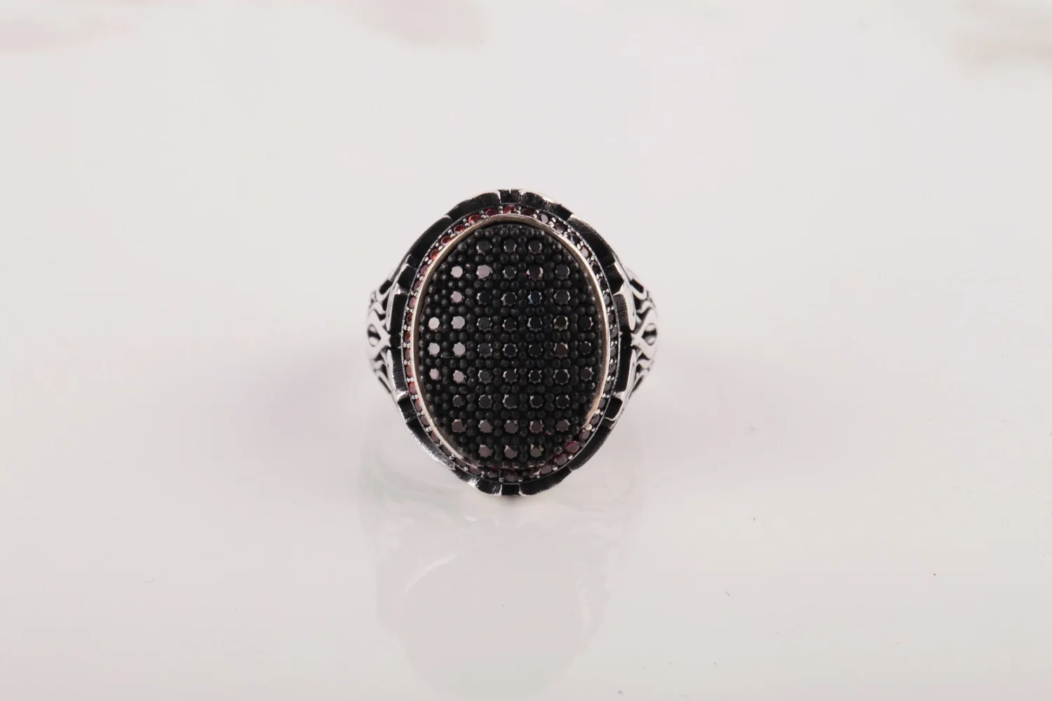 

Мужское серебряное кольцо UM US JEWELRY с микро кубическим цирконием