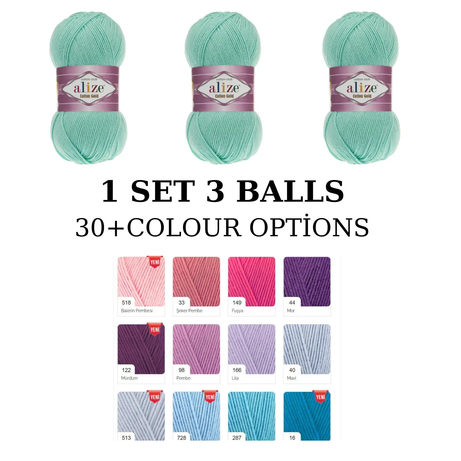 

Набор инструментов для вязания крючком из хлопчатобумажной пряжи золотого цвета (1 шарик: 100 г/330 ярдов), 1 комплект (3 шара)