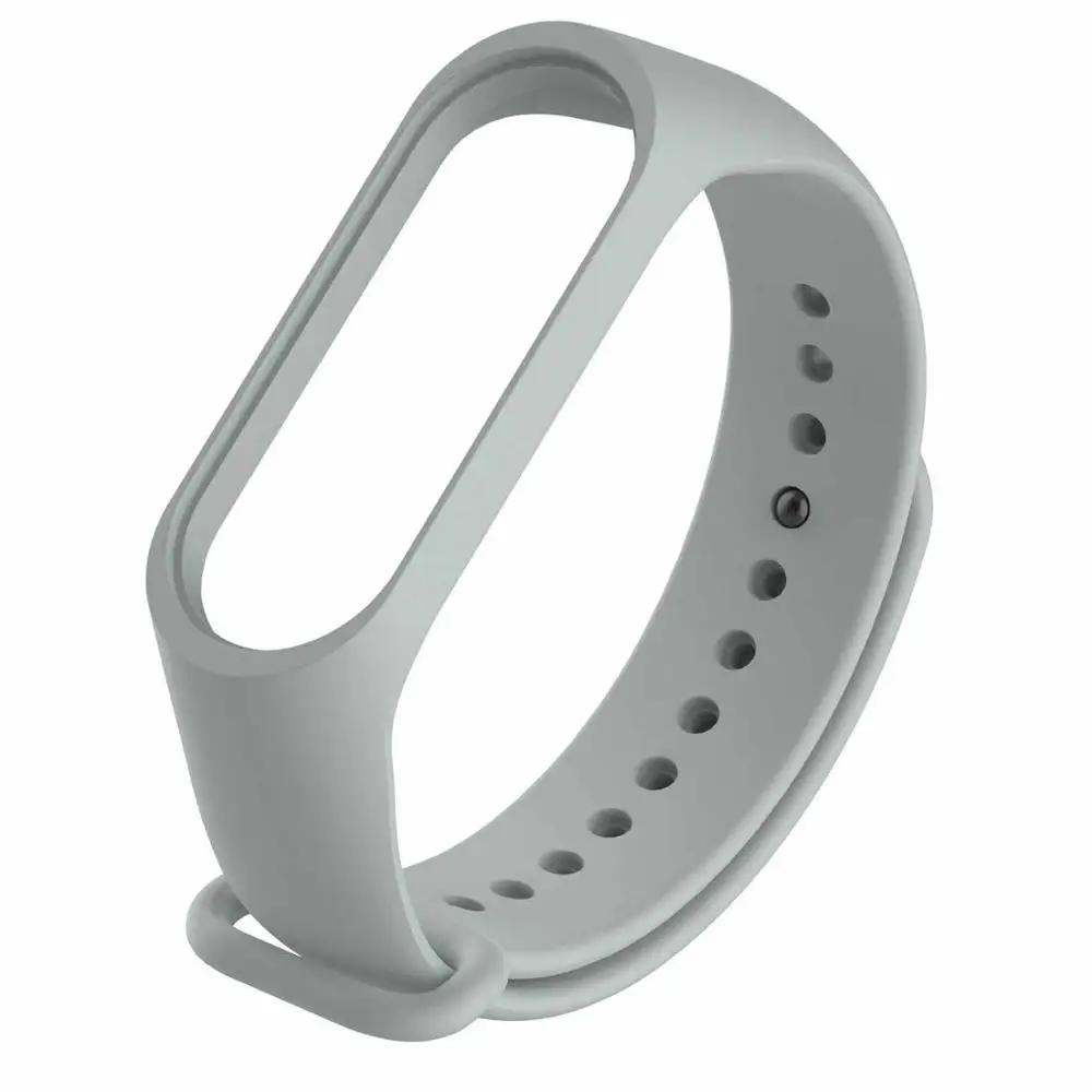 Gray Mi Band 4 ремешок Цветной силиконовый браслет для Mi Band 4 3 ремешок для Mi Band 4 NFC Сменные аксессуары - Цвет: Gray
