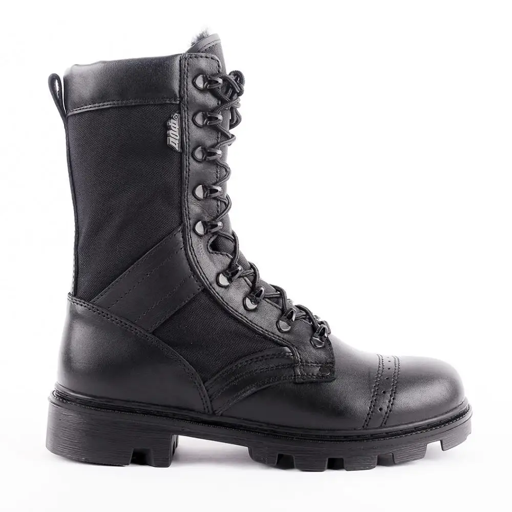 Зимние Черные ботильоны из натуральной кожи на шнурках Мужская Высокая обувь